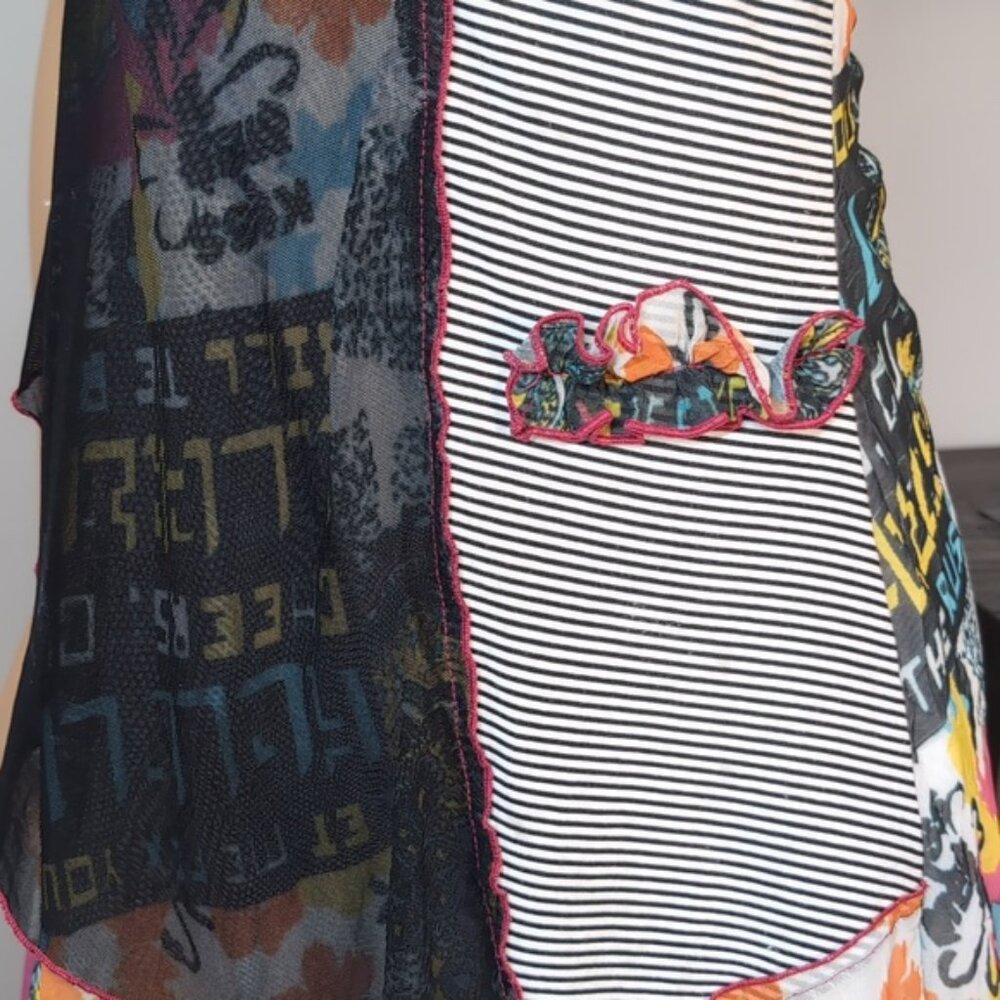 Tricotto Multicolor Patchwork Sleeveless Dress Wo… - image 4